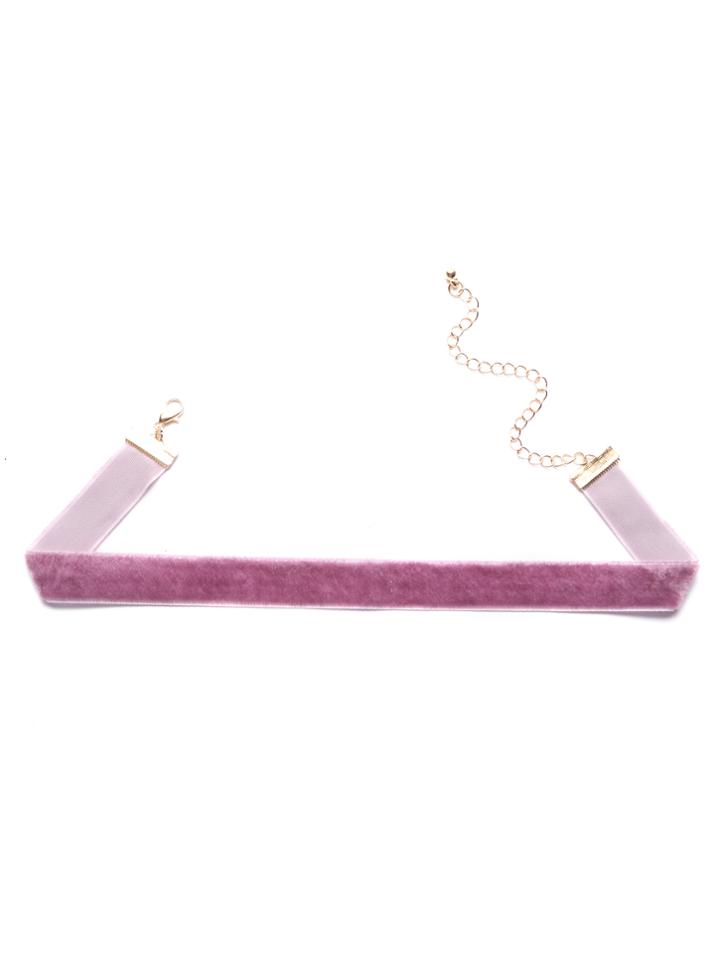 Shein Purple Velvet Slim Choker Necklace