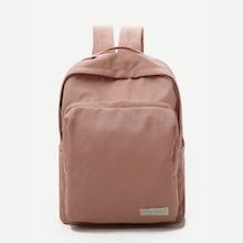 Shein Back Zip Detail Canvas Backpack