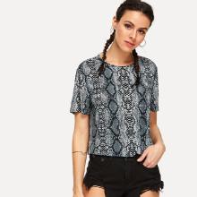 Shein Snake Skin Print Tee