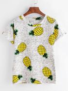 Shein Pineapples Print T-shirt