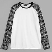 Shein Men Geo Raglan Sleeve Tee