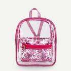 Shein Pocket Front Clear Backpack