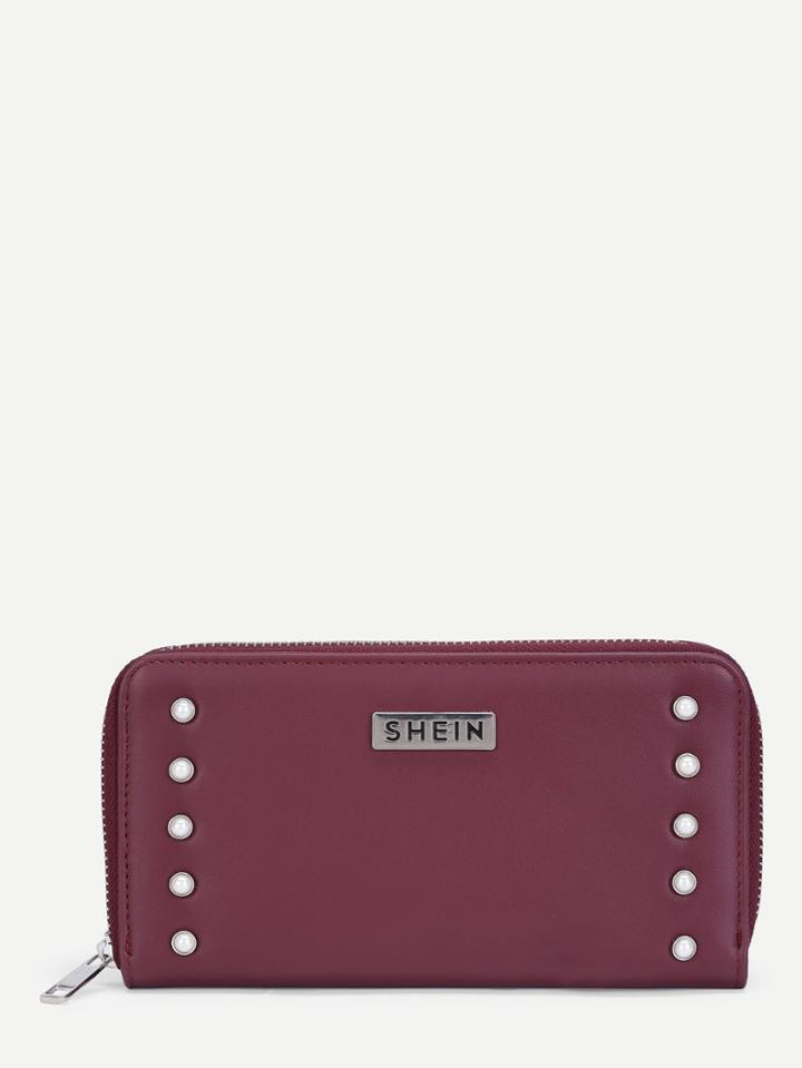 Shein Faux Pearl Decorated Pu Wallet