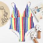 Shein Plus Colorful Stripe Swimsuit
