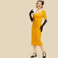 Shein Sweetheart Solid Dress