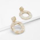 Shein Geometric Design Stone Earrings