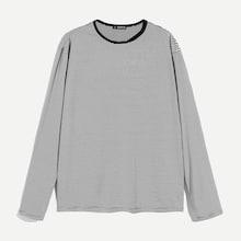 Shein Men Contrast Trim Striped Tee