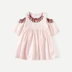 Shein Girls Open Shoulder Printed Dress