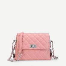 Shein Metal Lock Quilted Crossbody Bag