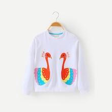 Shein Girls Peacock Appliques Sweatshirt