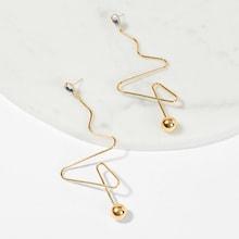 Shein Abstract Shaped Bar Drop Earrings