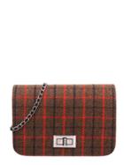 Shein Plaid Print Twist Lock Chain Bag