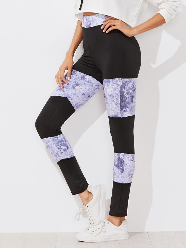 Shein Paneled Empire Skinny Leggings