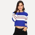 Shein Color Block Ribbed Knit Sweater