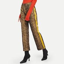 Shein Snakeskin Print Wide Leg Jeans