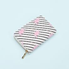 Shein Striped Flamingo Print Purse