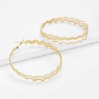 Shein Wavy Hoop Drop Earrings