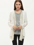 Shein Apricot Long Sleeve Loose Knit Coat