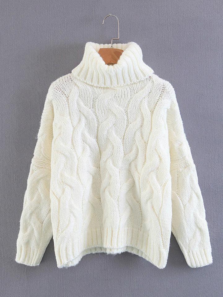 Shein Turtleneck Cable Knit Sweater