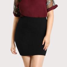 Shein Plus Elastic Waist Jersey Skirt