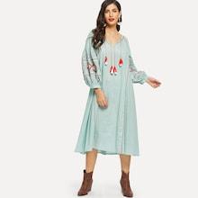 Shein Waist Belted Tassel Dress