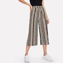 Shein Waist Drawstring Tribal Pants