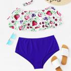Shein Plus Fruit Print Bikini Set