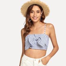 Shein Bow Front Striped Cami Top