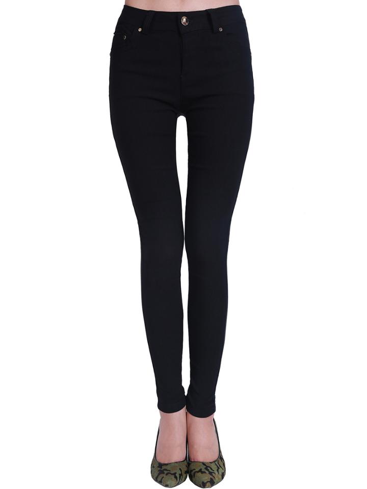 Shein Black Slim Pockets Denim Pant