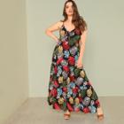 Shein Plus Tropical Print Cami Dress