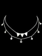 Shein Silver Ethnic Multi-layer Choker Necklace