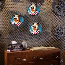 Shein Dog Print Beer Cap Wall Decor