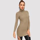 Shein Turtleneck Rib Knit Jumper