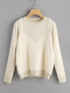 Shein Fuzzy Faux Cami Jumper