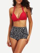 Shein Halter Mix & Match Vintage Bikini Set