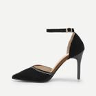 Shein Color-block Stitching Ankle Strap Heels