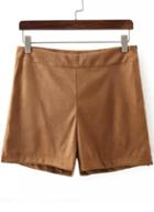 Shein Khaki Loose Straight Shorts