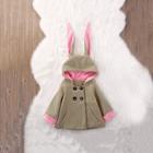 Shein Toddler Girls Rabbit Ears Pocket Front Hooded Coat