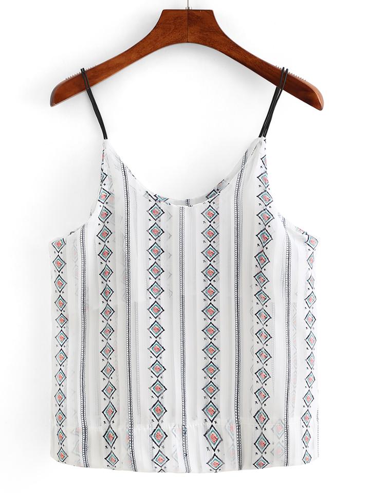 Shein Tribal Print Cami Top