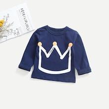 Shein Toddler Boys Imperial Crown Print Tee