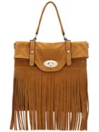 Shein Khaki Twist Lock Fringe Pu Bag