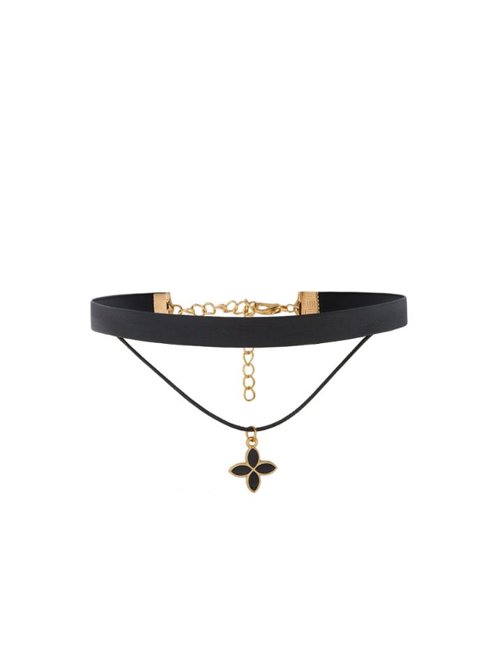 Shein Clover Design Layered Choker