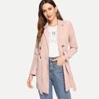 Shein Belted Double Breasted Trench Coat