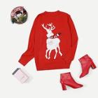 Shein Christmas Elk Print Jumper
