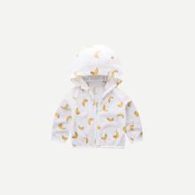 Shein Boys Banana Print Hooded Jacket