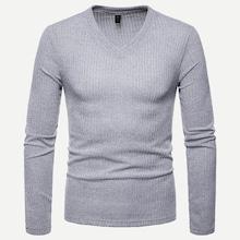 Shein Men Solid V Neck Tee
