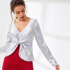 Shein Twist Front V-neck Long Sleeve Top