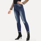 Shein Ripped Front Rolled Hem Jeans