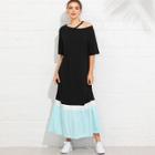 Shein Cut Out Neck Color Block Tee Dress