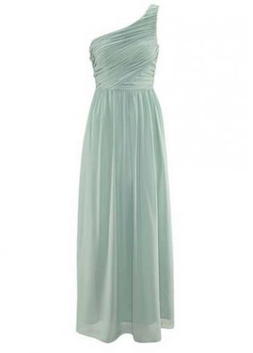 Rosewe Long Style One Shoulder Light Green Women Dress